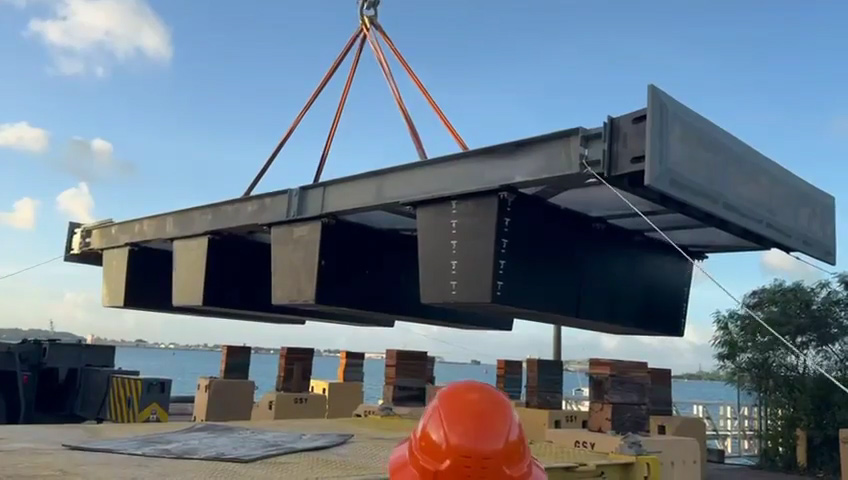 Mega Pontoon Installation Site